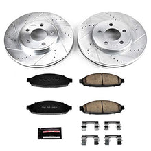 Load image into Gallery viewer, Power Stop K1364 Front Z23 Carbon Fiber Brake Pads with Drilled &amp; Slotted Brake Rotors Kit
