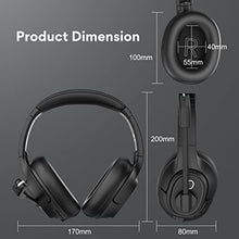 Load image into Gallery viewer, EKSA Bluetooth Headsets with Microphone &amp; USB Dongle, 30 Hours Talk Time &amp; 33ft Range, AI Environmental Noise Cancelling Mic, Over-Ear Wireless Headphone for PC/Laptop/Computer/Home/Work/Office/Zoom
