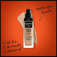 Load image into Gallery viewer, NYX PROFESSIONAL MAKEUP Can't Stop Won't Stop Foundation, 24h Full Coverage Matte Finish - True Beige
