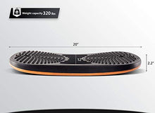 Load image into Gallery viewer, FEZIBO Standing Desk Anti Fatigue Mat Wooden Wobble Balance Board Stability Rocker with Ergonomic Design Comfort Floor Mat (Medium, Obsidian Black)
