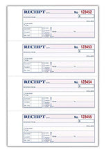 Load image into Gallery viewer, Adams Money and Rent Receipt Book, 3-Part, Carbonless, White/Canary/Pink,7 5/8" x 10 7/8", 100 Sets per Book, 5 Books, 500 Sets Total (TC1182)
