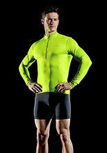 Load image into Gallery viewer, TSLA Men's Long Sleeve Bike Cycling Jersey, Quick Dry Breathable Reflective Biking Shirts with 3 Rear Pockets, Cycle Long Sleeve(mct21) - Neon Yellow, Large
