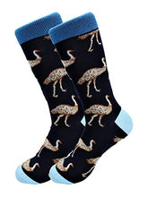 Load image into Gallery viewer, Real Sic Casual Designer Socks for Men and Women - Exotic Animal Series - Breathable and Lightwear Cotton (Emu)
