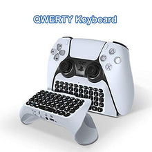 Load image into Gallery viewer, Donop Wireless Controller Keyboard for PS5 Controllers, Built-in Speaker &amp; 3.5MM Audio Jack, for Play-Station 5 Controller Voice Chat Board (White)

