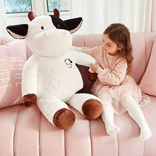 Load image into Gallery viewer, IKASA Giant Cow Stuffed Animal Jumbo Cow Plush Toy (White, 30 inches)

