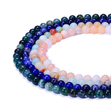 Load image into Gallery viewer, 300Pcs Gemstone Round Loose Beads Wholesale Natural Stone Beads with Spacer Beads and Elastic String for Bracelets Jewelry Making
