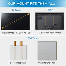 Load image into Gallery viewer, PERLESMITH TV Wall Mount Full Motion for Most 32-55 Inch Flat Curved TVs with Swivels, Tilts &amp; Extends, Dual Articulating Arms Wall Mount TV Bracket Supports TV up to 99 lbs, Max VESA 400x400
