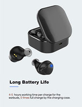 Load image into Gallery viewer, Joyzy True Wireless Earbuds with Bluetooth 5.0 and Portable Charging Case, Built-in Microphone for Hand Free Phone Call, Truly Cordless Small Earphone(Black)
