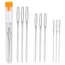 Load image into Gallery viewer, Large Eye Sewing Needles for Handsewing（9 Pcs), Sewing Sharp Needles, Stainless Steel Embroidery Thread Needle, Handmade Yarn Knitting Needles,Perfect for Finishing Off Crochet Projects
