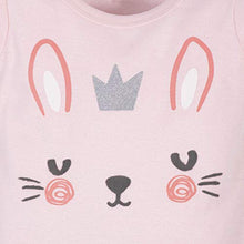 Load image into Gallery viewer, GERBER Baby Girls 4-Pack Short Sleeve Onesies Bodysuits, Pink Bunnies, 0-3 Months
