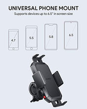 Load image into Gallery viewer, AUKEY Bike Phone Mount Anti Shake 360 Rotation Bicycle Motorcycle Phone Mount for Handlebar Bike Accessories Compatible with iPhone 11 Pro Max/11/XS/8, Samsung Galaxy S10+,and More
