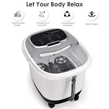 Load image into Gallery viewer, Giantex Foot Spa Bath Massager w/Heat, Water Shower Adjustable in Angles, Motorized Shiatsu Massage Balls &amp; 2 Maize Rollers, Time &amp; Temper Control, LED Display, Home Pedicure Foot Bath Tub, Grey
