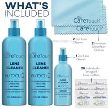 Load image into Gallery viewer, Care Touch Bundle with Lens Cleaning Wipes, Microfiber Cloths and Lens Cleaning Care Kit (3 Items)
