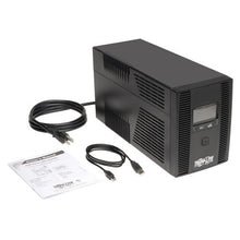 Load image into Gallery viewer, Tripp Lite OMNI1500LCDT 1500VA UPS Battery Back Up AVR LCD Display 10 Outlets 120V 810W Tel &amp; Coax Protection USB, 3 Year Warranty &amp; $250,000 Insurance, Black
