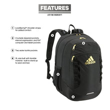 Load image into Gallery viewer, adidas Unisex-Adult Excel Backpack, Black/Gold Metallic, One Size

