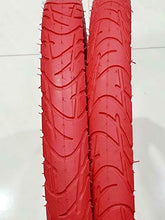 Load image into Gallery viewer, MZ PARTS MIAMI 20x2.125 Tires Bicycle (57-406) Two BMX Street Bicycle Tires (RED)

