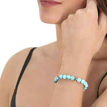 Load image into Gallery viewer, Believe London Turquoise Bracelet Gemstone Healing Bracelet Chakra Bracelet Anxiety Crystal Natural Stone Men Women Stress Relief Reiki Yoga Diffuser Semi Precious (Turquoise Crystal Chip 6.5")
