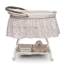 Load image into Gallery viewer, Delta Children Deluxe Sweet Beginnings Bedside Bassinet - Portable Crib with Lights and Sounds, Playtime Jungle, 33x17x45 Inch (Pack of 1)
