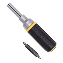 Load image into Gallery viewer, Ratcheting Screwdriver &amp; Nut Driver, Multi-Bit, Cushion Grip Handle Klein Tools 32558, Yellow/Black
