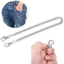 Load image into Gallery viewer, Qingsi 3 Pack Biker Wallet Long Chain Purse Chain Punk Key Chain for Biker Trucker Motorcycle Pants Jean
