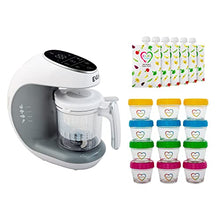 Load image into Gallery viewer, EVLA'S Baby Food Maker, Food Processor Blender Grinder Steamer and Baby Food Storage Glass Jars for Healthy,Homemade Food with 6 Reusable Pouches
