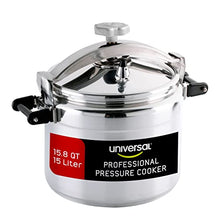 Load image into Gallery viewer, Universal 15.8 Quart / 15 Liter Professional Pressure Cooker, Heavy-Duty Aluminum Construction with Multiple Safety Systems, Commercial Canner Ideal for Industry Usage
