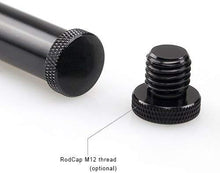 Load image into Gallery viewer, SMALLRIG 4 Inches (10 cm) Black Aluminum Alloy 15mm Rod with M12 Female Thread, Pack of 2 – 1049
