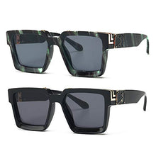 Load image into Gallery viewer, Retro Millionaire Sunglasses Square Metal punk Rock Hip hop Sunglasses men women

