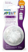 Load image into Gallery viewer, Philips Avent Natural Baby Bottle Nipple, Fast Flow Nipple, 6M+, 2pk
