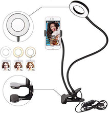 Load image into Gallery viewer, Sokani Selfie Ring Light with Cell Phone Holder and Stand Bracket for YouTube TIK Tok Tiktok Video Live Stream Makeup Dimmable LED Circle RingLight for iPhone Android Mobile Smartphone
