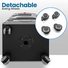 Load image into Gallery viewer, Pyle Portable Bluetooth PA Speaker System - 2000W Active powered Outdoor Bluetooth Speaker Portable PA System w/ Microphone In, Party Lights, USB SD Card Reader, AUX/RCA/FM Radio, Wheels - PSUFM1043BT
