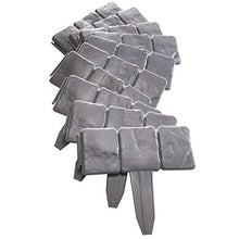Load image into Gallery viewer, Garden Plastic Fence Edging - 10 or 20 pcs Cobbled Stone Effect Lawn Edging Plant Border Palisade Trellis - DIY Decorative Flower Grass Bed Border for Landscaping Walkways (Gray 20 pcs)
