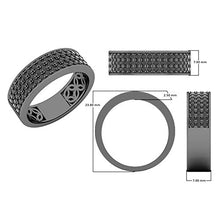 Load image into Gallery viewer, Dazzlingrock Collection 1.25 Carat (ctw) Black Plated Sterling Silver Black Diamond Men's Wedding Band 1 1/4 CT, Size 12.5
