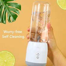Load image into Gallery viewer, LaHuko Portable Blender Professional Juicer for Shakes and Smoothies with 16oz Detachable Cup and Lid USB Rechargeable Mixer Easy Clean Food Processor For Home Kitchen Sports Travel Outdoor (Extra Smoothie Recipe and Straw/Brush Included)
