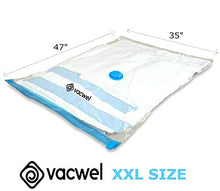 Load image into Gallery viewer, Jumbo XXL Vacuum Storage Bags, 47 x 35 Space Saver Bags for Clothes, King Comforters or a Small Mattress, Thick &amp; Strong XXL Size (5 XXXL bag pack)
