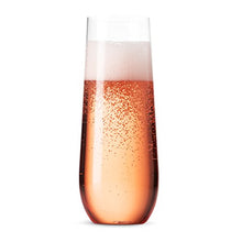 Load image into Gallery viewer, 48 Pack Stemless Plastic Champagne Flutes Disposable 9 Oz Clear Plastic Toasting Glasses Shatterproof Recyclable and BPA-Free
