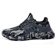 Load image into Gallery viewer, NYZNIA Boys Girls Shoes Tennis Running Lightweight Breathable Sneakers for Kids Camouflage Grey Size 1
