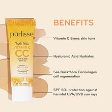 Load image into Gallery viewer, purlisse Youth Glow Vitamin C CC Cream SPF 50: Cruelty-Free &amp; Clean, Paraben &amp; Sulfate-Free, Full Coverage, Hydrates with Hyaluronic Acid | Light Medium 1.4oz
