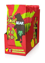 Load image into Gallery viewer, BEAR Sour - Real Fruit Yoyos - Strawberry-Apple, No added Sugar, All Natural, non GMO, Gluten Free, Vegan - Healthy on-the-go snack for kids &amp; adults, 0.7 Ounce (Pack of 12)

