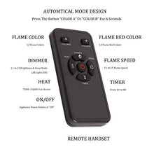 Load image into Gallery viewer, R.W.FLAME 36 inch Recessed and Wall Mounted Electric Fireplace, Ultra Thin ad Low Noise, Fit for 2 x 4 and 2 x 6 Stud, Remote Control with Timer,Touch Screen,Adjustable Flame Color and Speed
