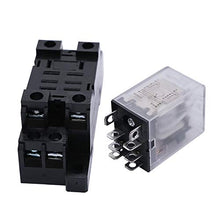 Load image into Gallery viewer, mxuteuk AC110V Coil 5 Pin Electromagnetic Power Relay + AC 110V/120V Coil 8 Pin 10A DPDT LED Indicator Electromagnetic Power Relay, with Base, with DIN Rail Slotted Aluminum
