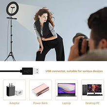 Load image into Gallery viewer, Selvim 10 '' Selfie Ring Light with Tripod ＆ 3 Cellphone Holders for Live Stream/Makeup/Selfie, 128 LED Bulbs 3 Light Modes 10-Level Brightness 360° Rotating, with Bluetooth Remote Control
