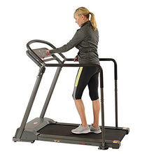 Load image into Gallery viewer, Sunny Health &amp; Fitness Walking Treadmill with Low Wide Deck and Multi-Grip Handrails for Balance, 295 LB Max Weight - SF-T7857,Black
