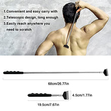 Load image into Gallery viewer, Yexixsr 3 Pack Extendable Back Scratcher Portable Telescopic Back Massager Back Scratchers for Men Women Kids Adults, Back Scratching Tool with Rubber Handles
