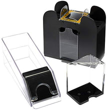 Load image into Gallery viewer, Brybelly Blackjack Shoe Collection|Clear Casino Grade Acrylic for Standard Decks| Shoe, Discard Tray &amp; Shuffler - 6 Deck Size
