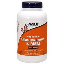 Load image into Gallery viewer, NOW Supplements, Glucosamine &amp; MSM (GreenGrown Glucosamine), Vegetarian, 240 Veg Capsules
