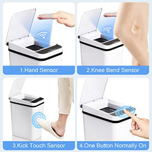 Load image into Gallery viewer, Anborry Bathroom Smart Touchless Trash Can 2.2 Gallon Automatic Motion Sensor Rubbish Can with Lid Electric Waterproof Narrow Small Garbage Bin for Kitchen, Office, Living Room, Toilet, Bedroom, RV
