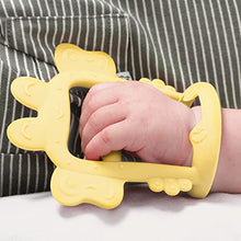 Load image into Gallery viewer, PETINUBE Anti-Dropping Silicone Baby Wrist Teether Soothing Pacifier for Infants 3+ Months Babies, Pack of 1, Made in Korea (Crab-Elfin Yellow)
