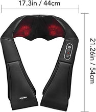 Load image into Gallery viewer, Naipo Shiatsu Back and Neck Massager with Heat Deep Kneading Massage for Neck, Back, Shoulder, Foot and Legs, Use at Home, Car, Office
