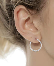 Load image into Gallery viewer, Tornito 5 Pairs Hoop Earrings Small Cartilage Tragus Endless Stainless Steel Round Click Top Segment Septum Nose Lip Ring Twisted Cute Huggie Earrings for Women Girls

